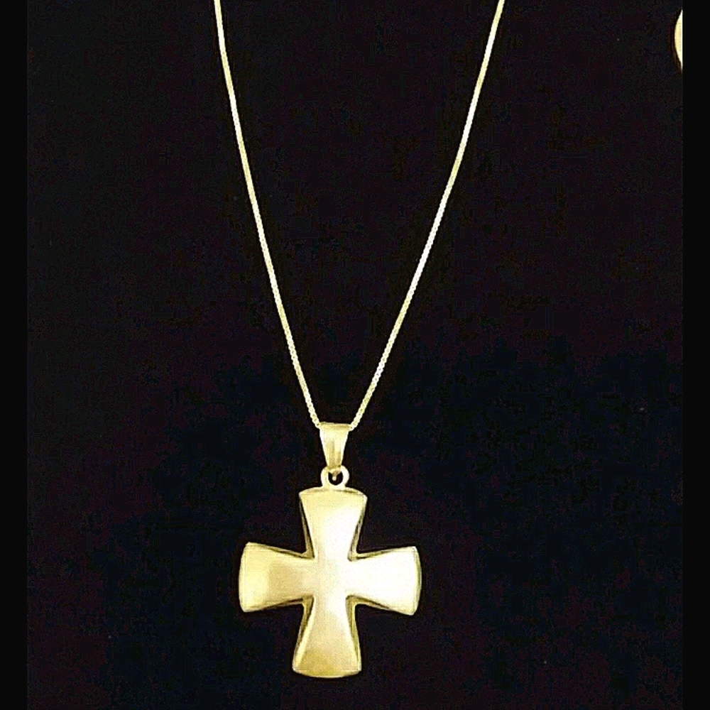 925 Sterling Silver Cross Pendant Necklace Unisex